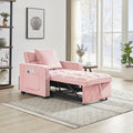 Three In One Sofa Bed Chair Folding Sofa Bed Adjustable Back Into A Sofa Recliner Single Bed Adult Modern Chair Bed Berth Pink White Wood Primary Living Space Medium Duty Eucalyptus 1 Seat Pink Velvet Medium Soft Tufted Back Modern Pillow Top Arms Solid