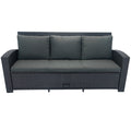 5 Piece Patio Wicker Outdoor Sectional Set 9 Seater Conversation Set With 3 Storage Under Seat Black Wicker Dark Grey Cushion Yes Complete Patio Set Black Rust Resistant Frame Mildew Resistant Cushion Garden & Outdoor Modern Complete Patio Sets Fiber