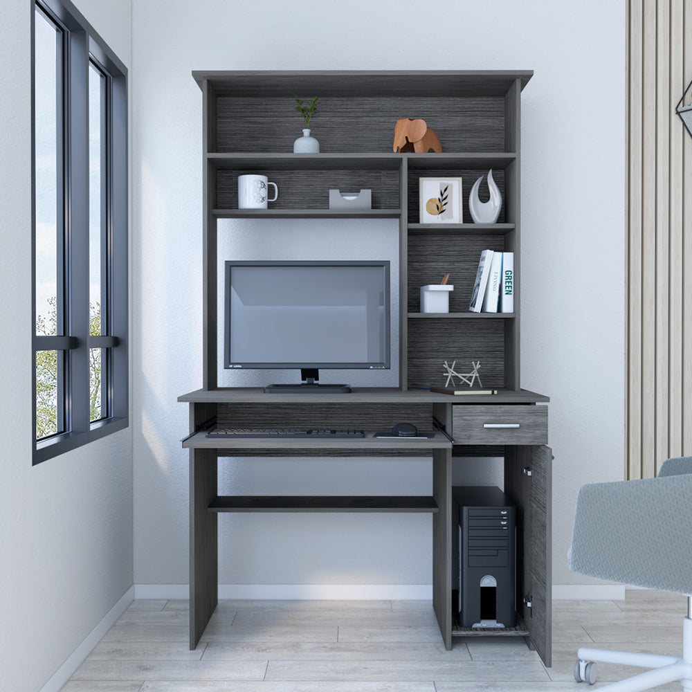 Computer Desk Acequia, Office, Smokey Oak Gray Particle Board Particle Board