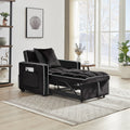 Three In One Sofa Bed Chair Folding Sofa Bed Adjustable Back Into A Sofa Recliner Single Bed Adult Modern Chair Bed Berth Black White Wood Primary Living Space Medium Duty Eucalyptus 1 Seat Black Velvet Medium Soft Tufted Back Modern Pillow Top Arms