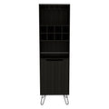 H Bar Cabinet Silhill, Living Room, Black Black Particle Board Particle Board