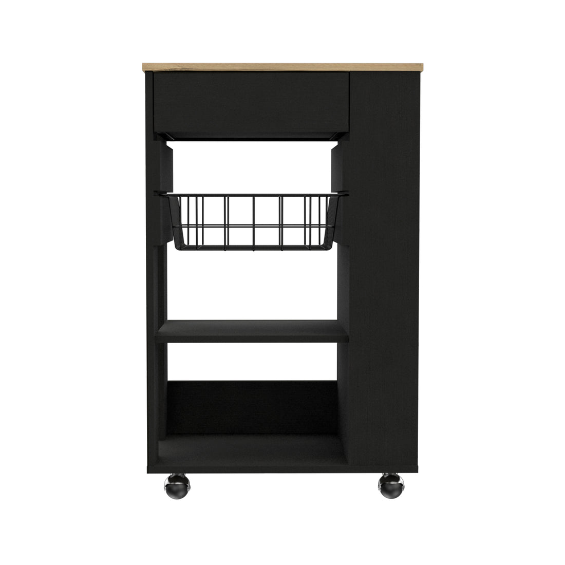 Kitchen Cart Sonex, Kitchen, Black Light Oak Light Oak Particle Board Particle Board