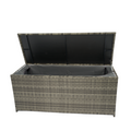 Outdoor Storage Box, 113 Gallon Wicker Patio Deck Boxes With Lid, Outdoor Cushion Storage For Kids Toys, Pillows, Towel Grey Wicker No Grey Rust Resistant Frame Mildew Resistant Cushion Garden & Outdoor Rattan Waterproof Fabric Metal