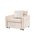 Three In One Sofa Bed Chair Folding Sofa Bed Adjustable Back Into A Sofa Recliner Single Bed Adult Modern Chair Bed Berth Creamy White White Wood Primary Living Space Medium Duty Eucalyptus 1 Seat Creamy White Velvet Medium Soft Tufted Back Modern Pillow