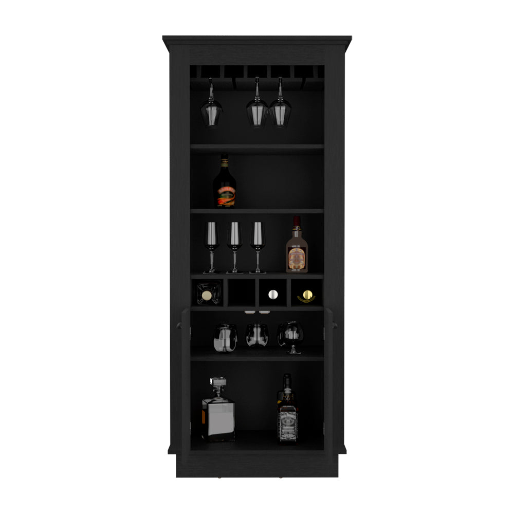 Bar Cabinet Provo, Living Room, Black Black Particle Board Particle Board