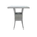 3 Piece Patio Wicker Conversation Set Grey Wicker White Cushion Yes Sectional Grey Rust Resistant Frame Mildew Resistant Cushion Garden & Outdoor Modern 2 Person Seating Group Fiber Foam Pads Rattan Metal