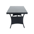 5 Piece Patio Wicker Outdoor Sectional Set 9 Seater Conversation Set With 3 Storage Under Seat Black Wicker Dark Grey Cushion Yes Complete Patio Set Black Rust Resistant Frame Mildew Resistant Cushion Garden & Outdoor Modern Complete Patio Sets Fiber