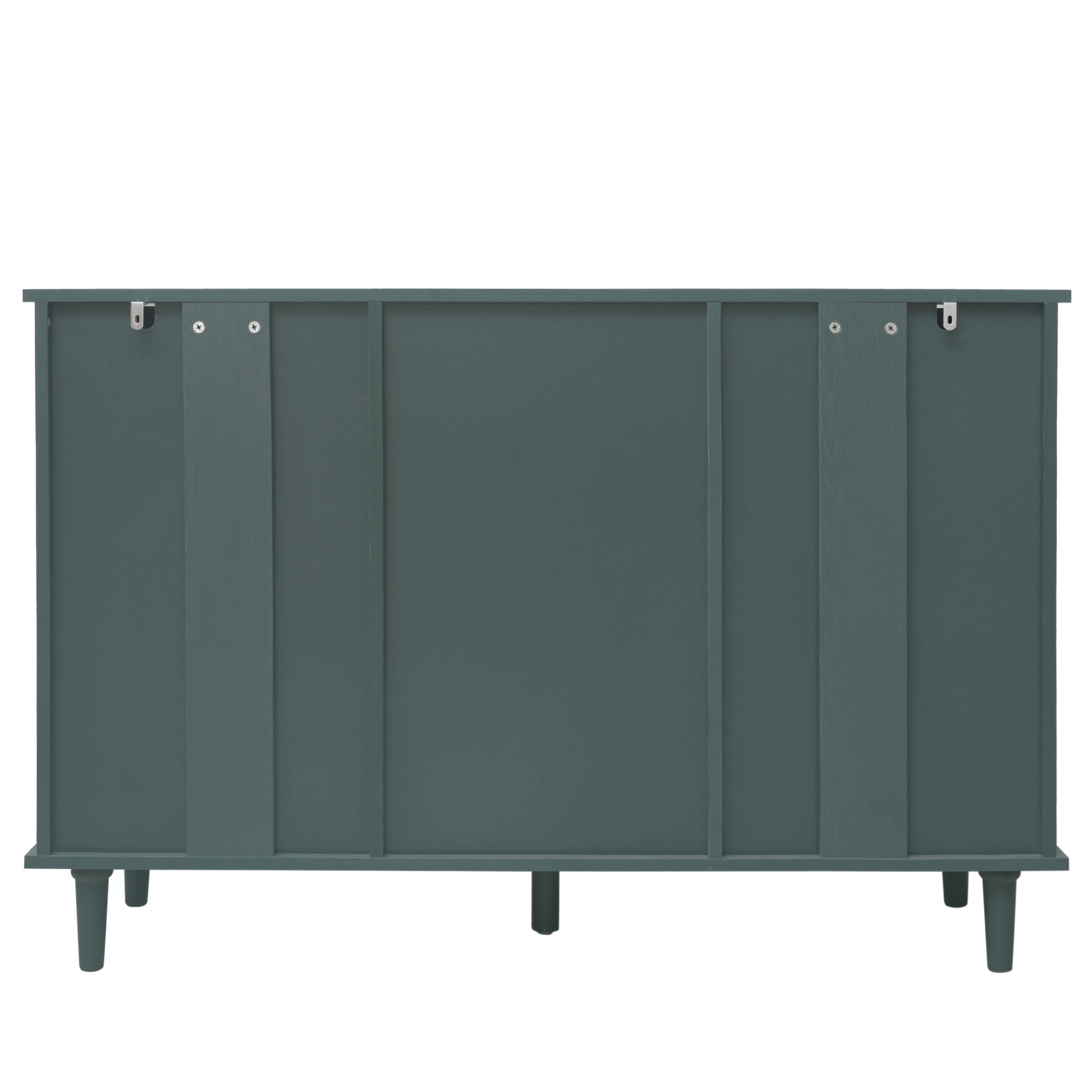 2 Door 3 Drawer Cabinet, American Furniture, Suitable For Bedroom, Living Room, Study Dark Green Particle Board