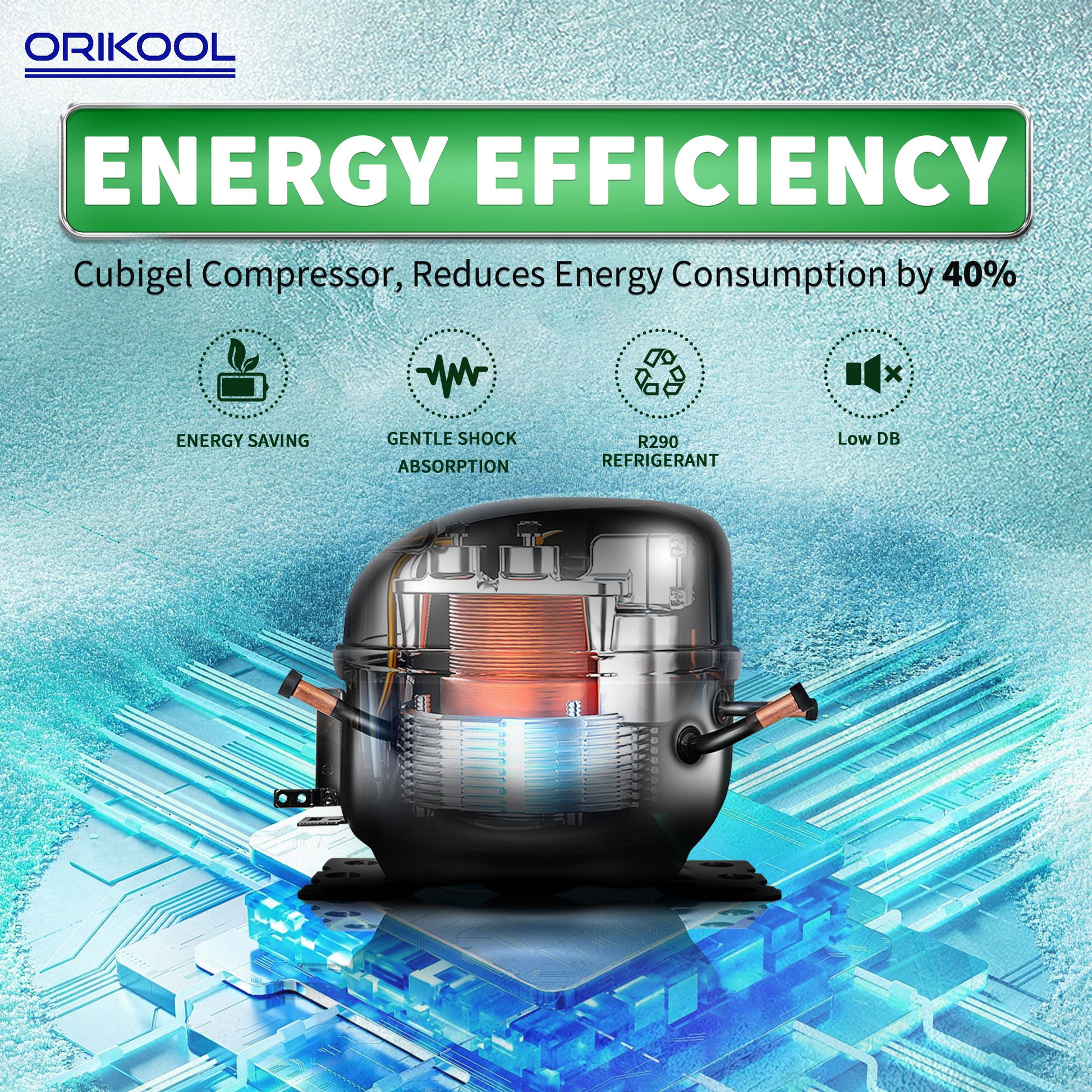 Orikool 54" Commercial Refrigerator 49 Cu.Ft With 2 Solid Door Reach In Refrigerators Stainless Steel Etl Approved Upright Fridge Storage Silver Stainless Steel