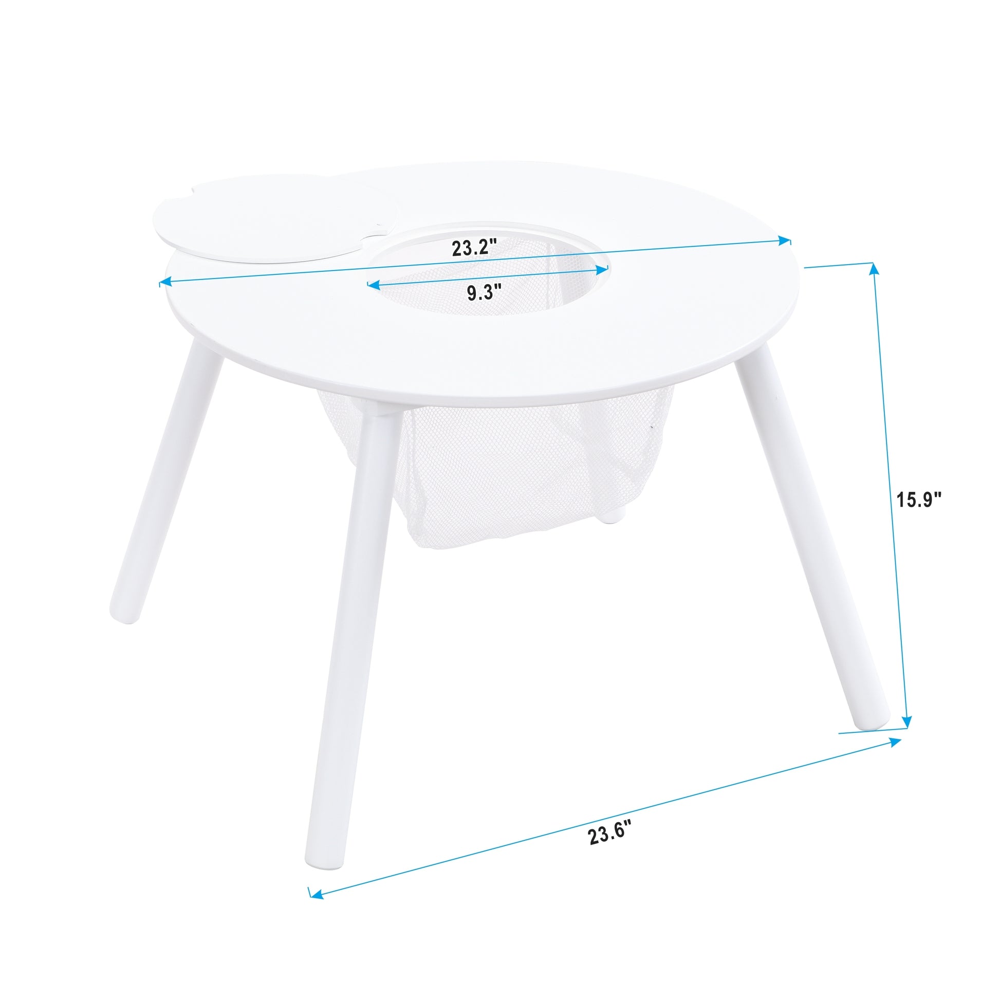 Children'S Panel Table With 4 Chairs White Mdf