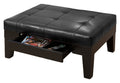 Chatham Ottoman With Drawer Black Pu