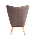 Accent Chair With Ottoman, Living Room Chair And Ottoman Set, Comfy Side Armchair For Bedroom, Creative Splicing Cloth Surface Colorful Solid Wood