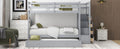 Twin Over Twin Bunk Bed With Trundle And Staircase,Gray Old Sku:Lt000068Aae Gray Solid Wood