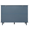 3 Door 3 Drawer Cabinet, American Furniture, Suitable For Bedroom, Living Room, Study Blue Particle Board