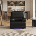 Recliner Chair Sofa Manual Reclining Home Seating Seats Movie Theater Chairs, Brown Brown Foam Faux Leather