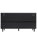 4 Door Cabinet, Suitable For Bedroom, Living Room, Study Black Mdf