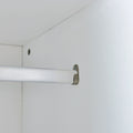 Twin Size Murphy Bed With Open Shelves And Storage Drawers,Built In Wardrobe And Table, White Twin White Solid Wood Mdf