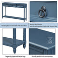 Console Table Sofa Table With Drawers For Entryway With Projecting Drawers And Long Shelf Antique Navy, Old Sku: Wf189574Aam Antique Navy Solid Wood Mdf