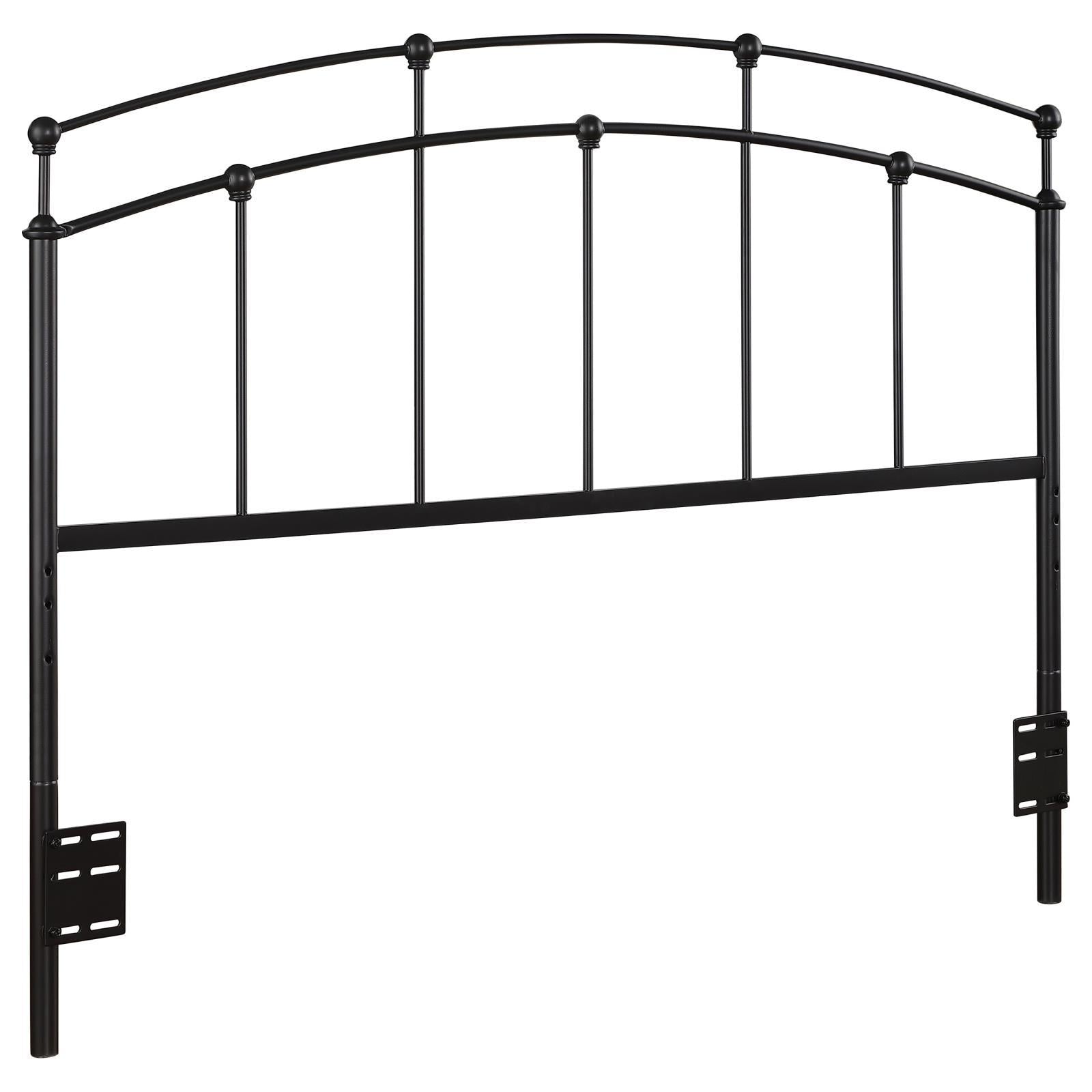 Black Metal Full Queen Headboard Black Bedroom Transitional Metal