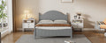 Traditional Concise Style Gray Solid Wood Platform Bed, No Need Box Spring, Full Gray Wood