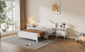 Traditional Concise Style White Solid Wood Platform Bed, No Need Box Spring, Queen Old Sku:Wf306306Aaa Queen White Wood