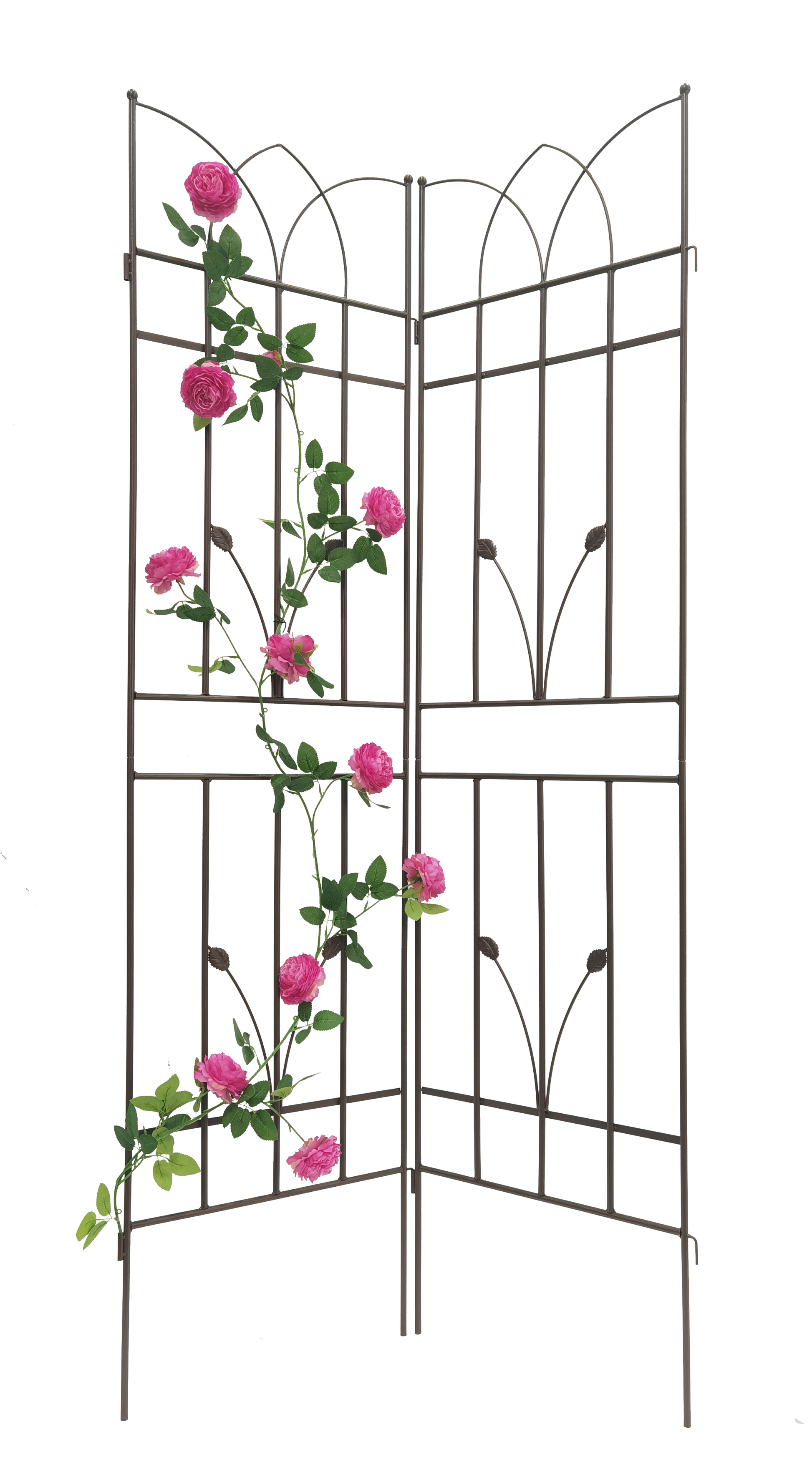 4 Pack Metal Garden Trellis 71" X 17.7" Rustproof Trellis For Climbing Plants Outdoor Flower Support Brown Brown Iron