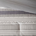 3 Piece Cotton Comforter Set Gray Navy Cotton