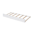 Twin Over Full Bunk Bed With Twin Size Trundle, Storage And Guard Rail For Bedroom, Dorm, For Adults, White Old Sku :Lt000119Aak Twin White Solid Wood