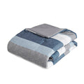 Comforter Set With Bed Sheets Blue Grey Polyester