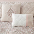 8 Piece Comforter Set Blush Polyester