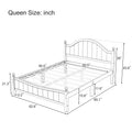 Traditional Concise Style White Solid Wood Platform Bed, No Need Box Spring, Queen Old Sku:Wf306306Aaa Queen White Wood