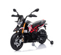 Red, Licensed Aprilia Electric Motorcycle, 12V Kids Motorcycle, Ride On Toy W Training Wheels, Spring Suspension, Led Lights, Sounds & Music, Mp3, Battery Powered Dirt Bike For Boys & Girls Red 50 99 Lbs Iron Plastic Iron Plastic Indoor & Outdoor Use