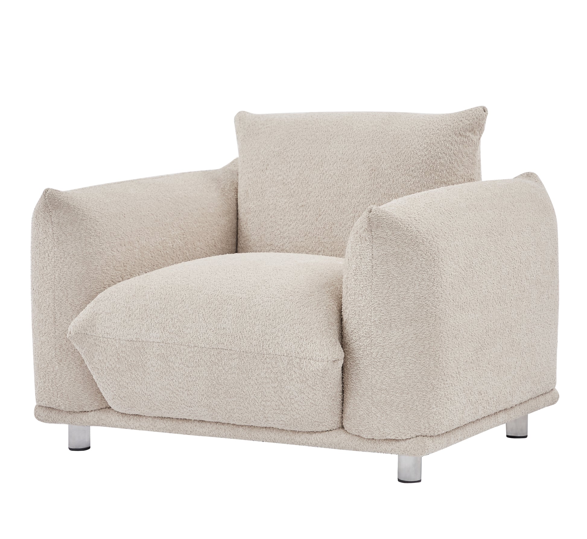 Sherpa Accent Chair Single Sofa 42"W Accent Chair For Bedroom Living Room Apartment, Camel Camel Foam Fabric