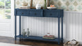 Console Table Sofa Table With Drawers For Entryway With Projecting Drawers And Long Shelf Antique Navy, Old Sku: Wf189574Aam Antique Navy Solid Wood Mdf