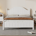 Traditional Concise Style White Solid Wood Platform Bed, No Need Box Spring, Queen Old Sku:Wf306306Aaa Queen White Wood