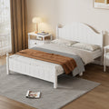 Traditional Concise Style White Solid Wood Platform Bed, No Need Box Spring, Queen Old Sku:Wf306306Aaa Queen White Wood