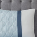 8 Piece Comforter Set Blue Polyester