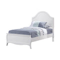 White Full Panel Bed Box Spring Required Full White Wood White Bedroom Coastal Poplar Panel Wood