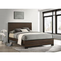 Rustic Queen Panel Bed Box Spring Required Queen Brown Wood Brown Bedroom Farmhouse,Rustic Rubberwood Panel Wood
