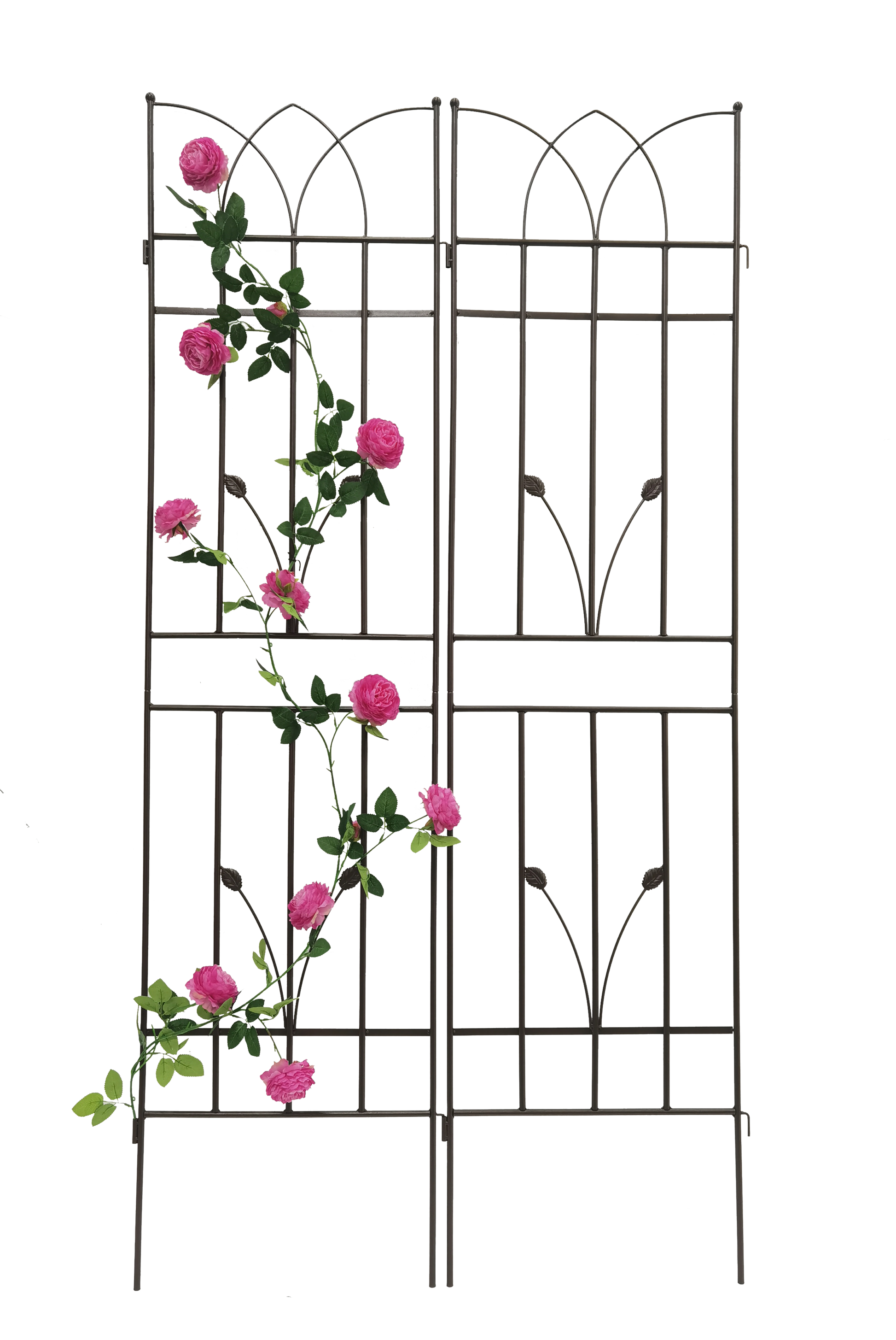 2 Pack Metal Garden Trellis 71" X 17.7" Rustproof Trellis For Climbing Plants Outdoor Flower Support Brown Brown Iron