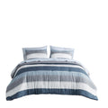 Comforter Set With Bed Sheets Blue Grey Polyester