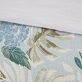 5 Piece Cotton Duvet Cover Set With Throw Pillow Blue Cotton