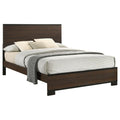 Rustic Queen Panel Bed Box Spring Required Queen Brown Wood Brown Bedroom Farmhouse,Rustic Rubberwood Panel Wood