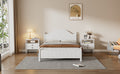 Traditional Concise Style White Solid Wood Platform Bed, No Need Box Spring, Queen Old Sku:Wf306306Aaa Queen White Wood