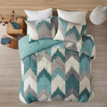 3 Piece Comforter Mini Set Aqua Polyester