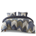 3 Piece Comforter Mini Set Navy Polyester