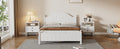 Traditional Concise Style White Solid Wood Platform Bed, No Need Box Spring, Queen Old Sku:Wf306306Aaa Queen White Wood