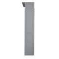 Queen Size Murphy Bed Wall Bed With Shelves And Led Lights,Gray Gray Solid Wood Mdf