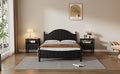 Traditional Concise Style Black Solid Wood Platform Bed, No Need Box Spring, Full Black Wood