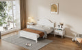 Traditional Concise Style White Solid Wood Platform Bed, No Need Box Spring, Queen Old Sku:Wf306306Aaa Queen White Wood